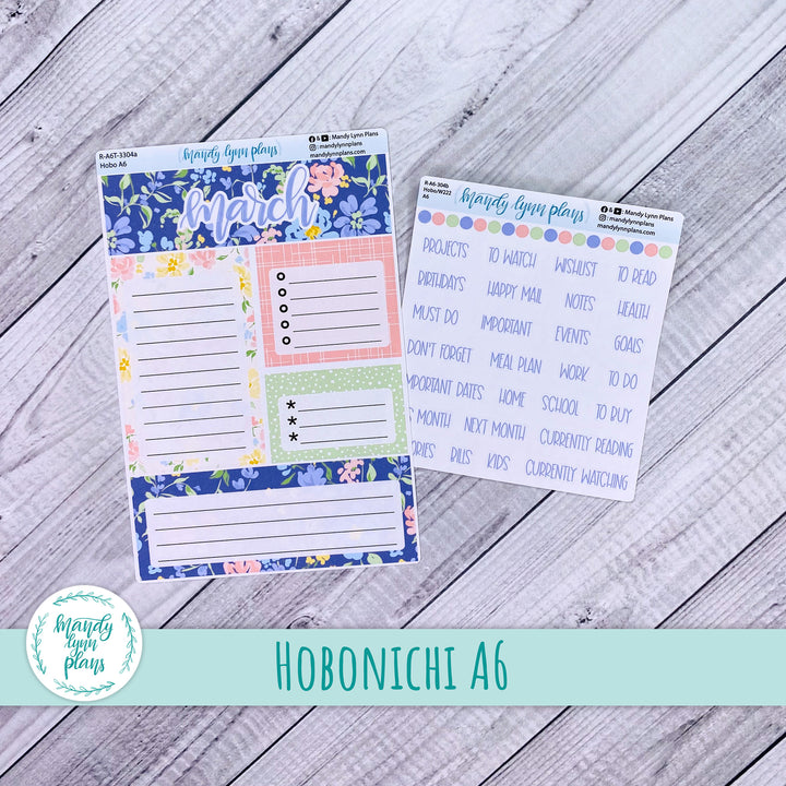 March A6 Hobonichi Dashboard || Spring Delight || R-A6T-3304