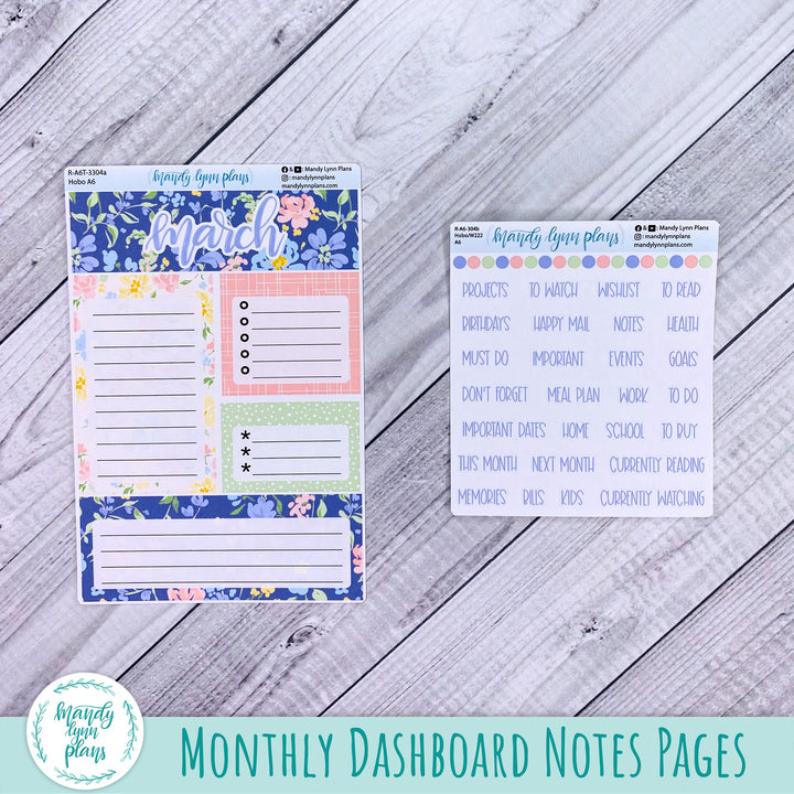 March A6 Hobonichi Dashboard || Spring Delight || R-A6T-3304