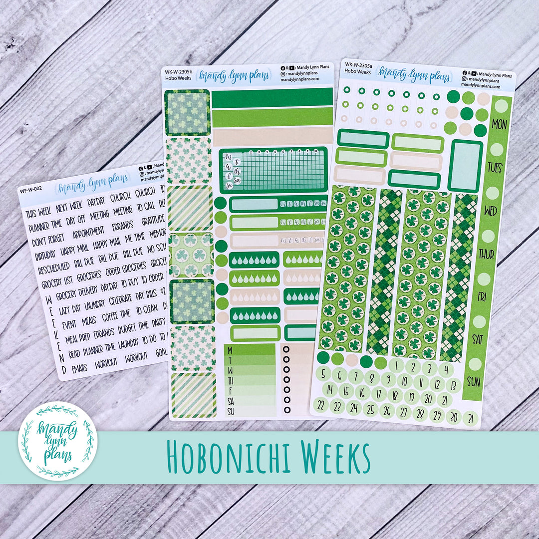 Hobonichi Weeks Weekly Kit || Vintage Shamrocks || WK-W-2305