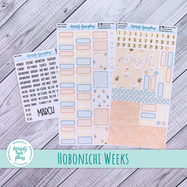 Hobonichi Weeks March 2025 Monthly Kit || Honey Bees || MK-W-2306