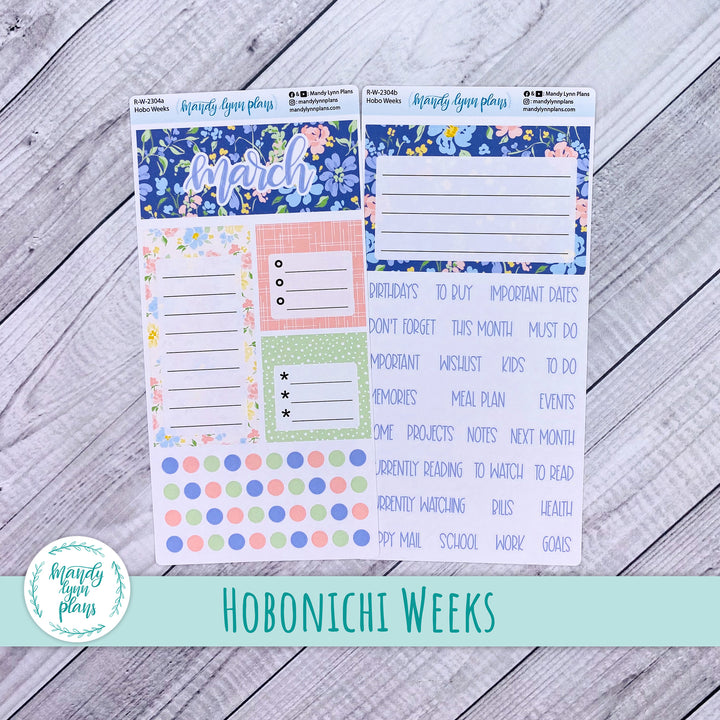 March Hobonichi Weeks Dashboard || Spring Delight || R-W-2304