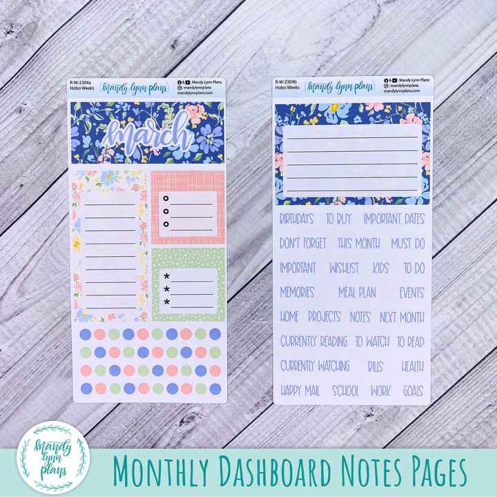 March Hobonichi Weeks Dashboard || Spring Delight || R-W-2304