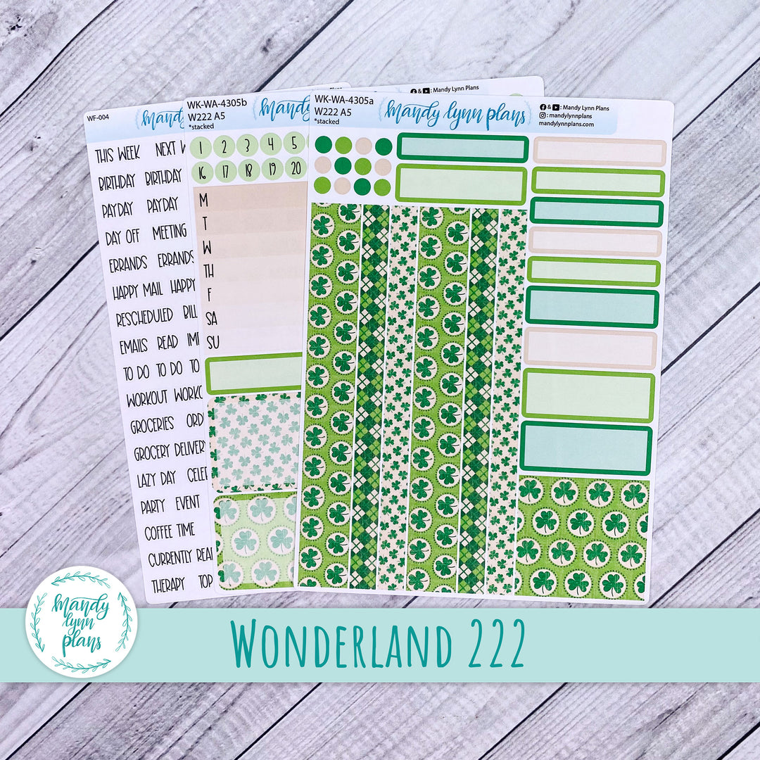 Wonderland 222 Weekly Kit || Vintage Shamrocks || 305