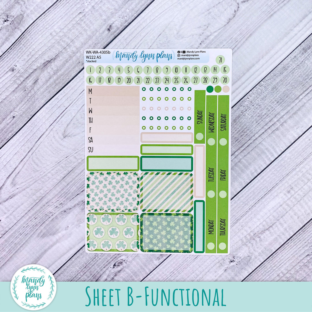 Wonderland 222 Weekly Kit || Vintage Shamrocks || 305