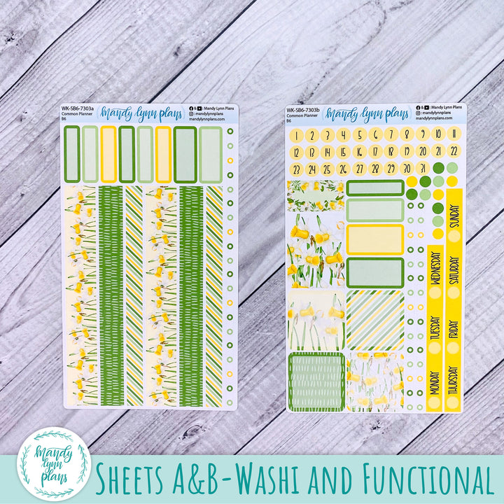 A5, B6, N1 & N2 Common Planner Weekly Kit || Daffodils || 303