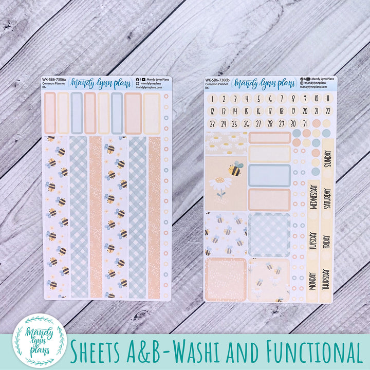 A5, B6, N1 & N2 Common Planner Weekly Kit || Honey Bees || 306