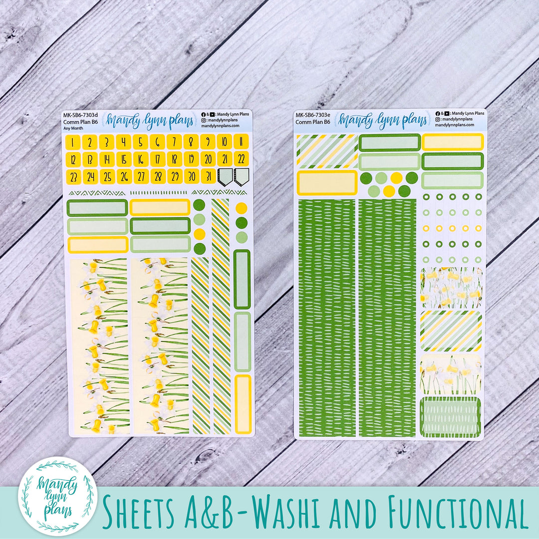 Any Month Common Planner Monthly Kit || Daffodils || 303