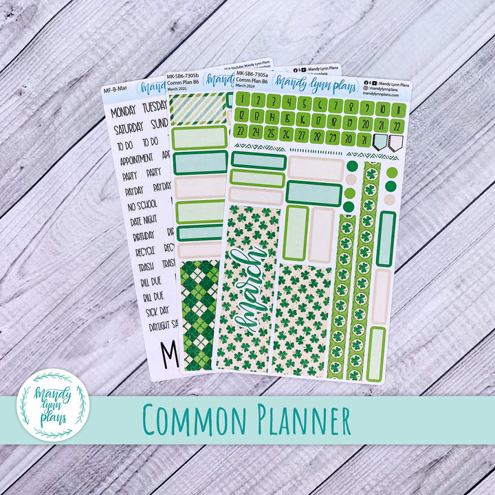 March 2025 Common Planner Monthly Kit || Vintage Shamrocks || 305