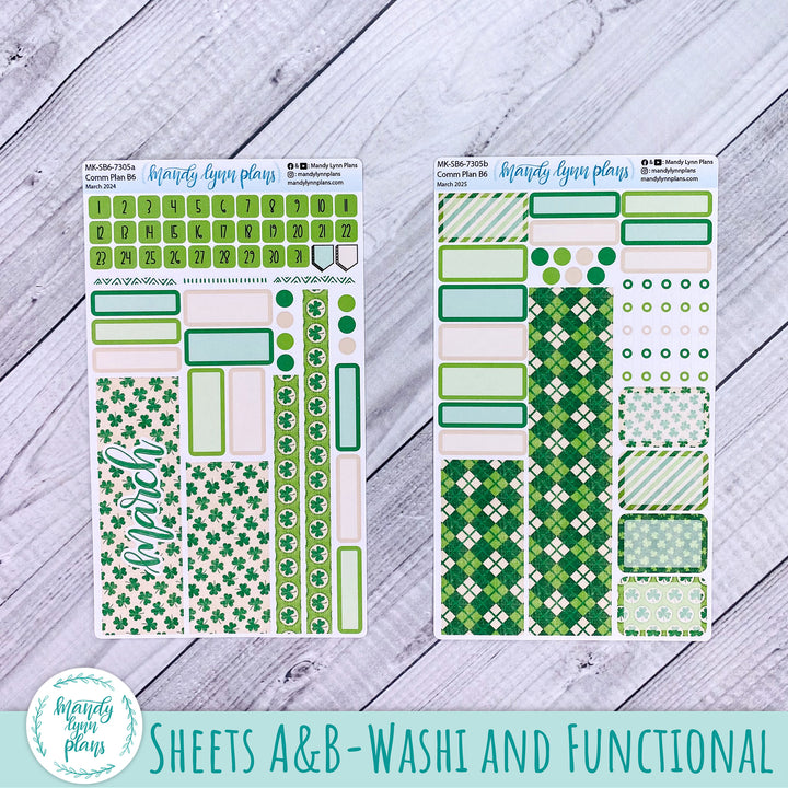 March 2025 Common Planner Monthly Kit || Vintage Shamrocks || 305