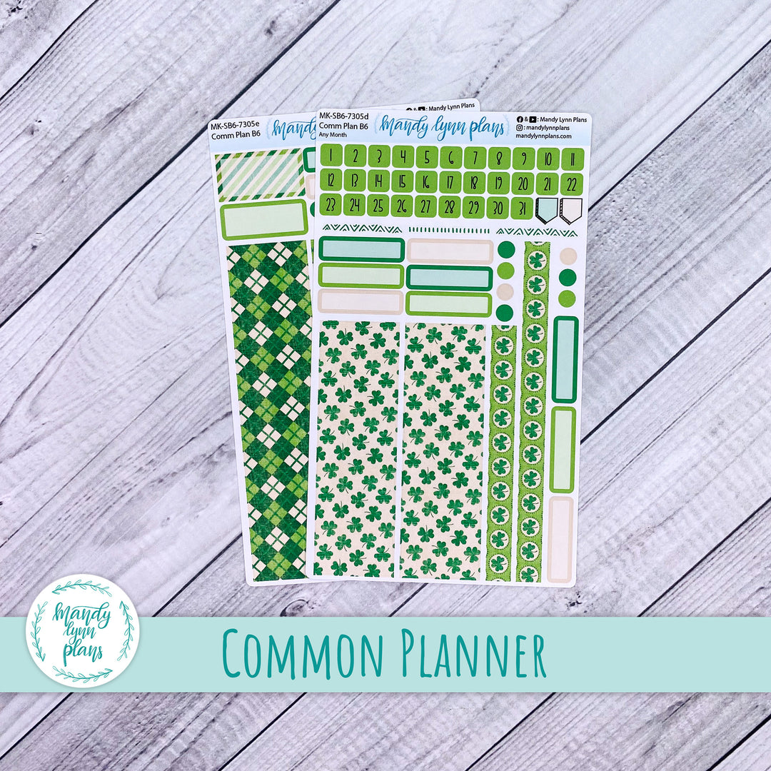 Any Month Common Planner Monthly Kit || Vintage Shamrocks || 305