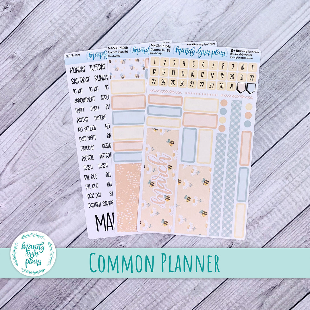 March 2025 Common Planner Monthly Kit || Honey Bees || 306