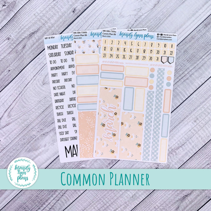 March 2025 Common Planner Monthly Kit || Honey Bees || 306