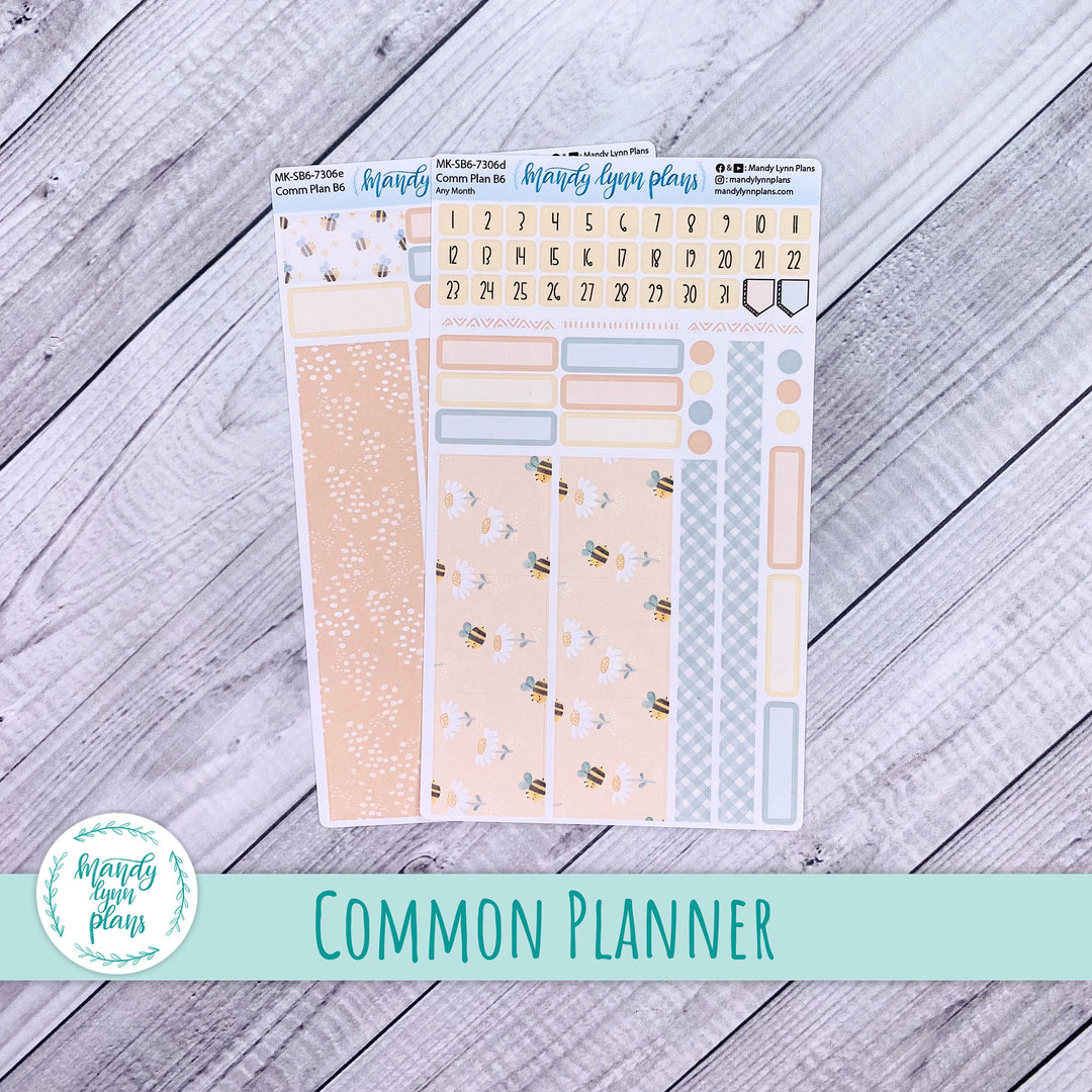 Any Month Common Planner Monthly Kit || Honey Bees || 306