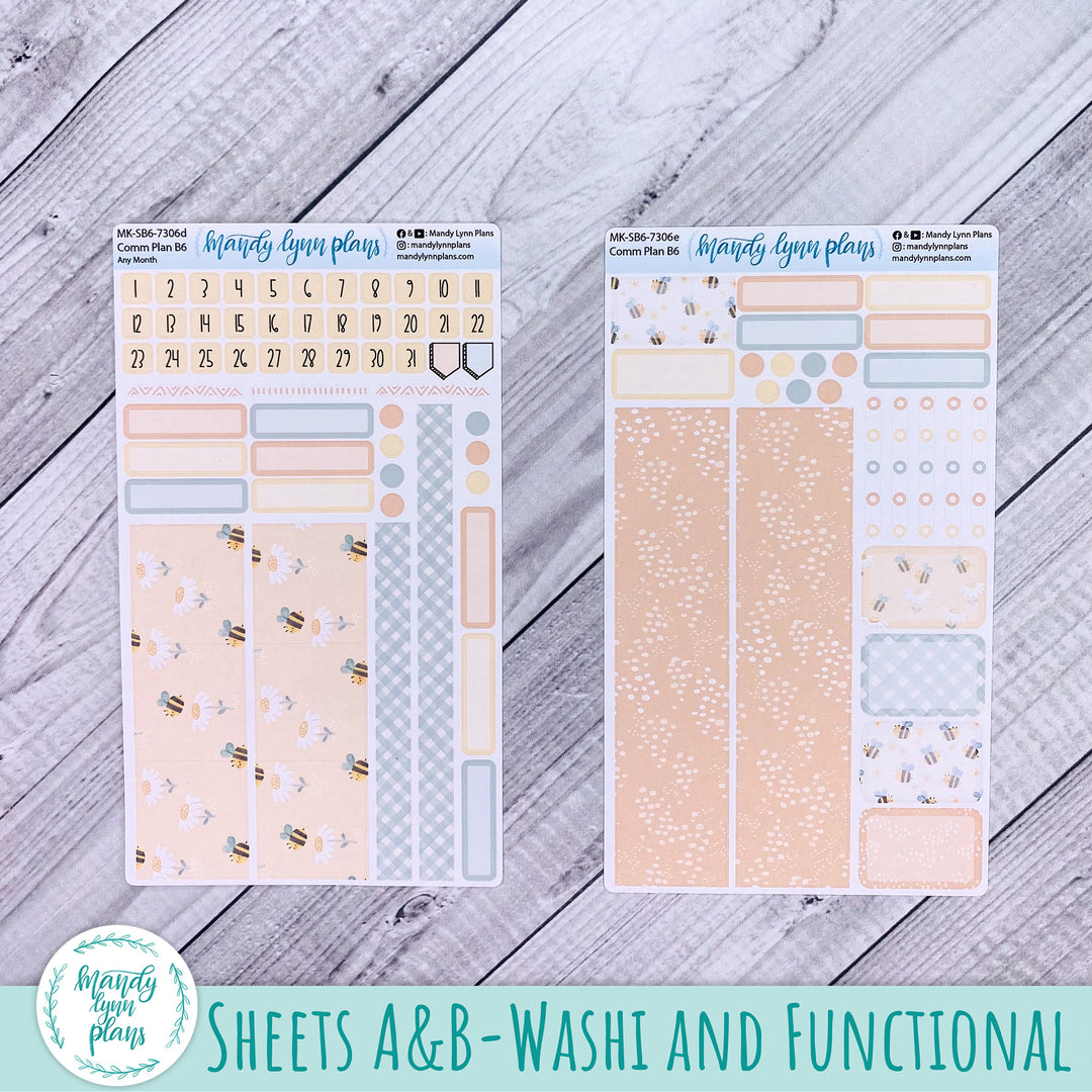 Any Month Common Planner Monthly Kit || Honey Bees || 306