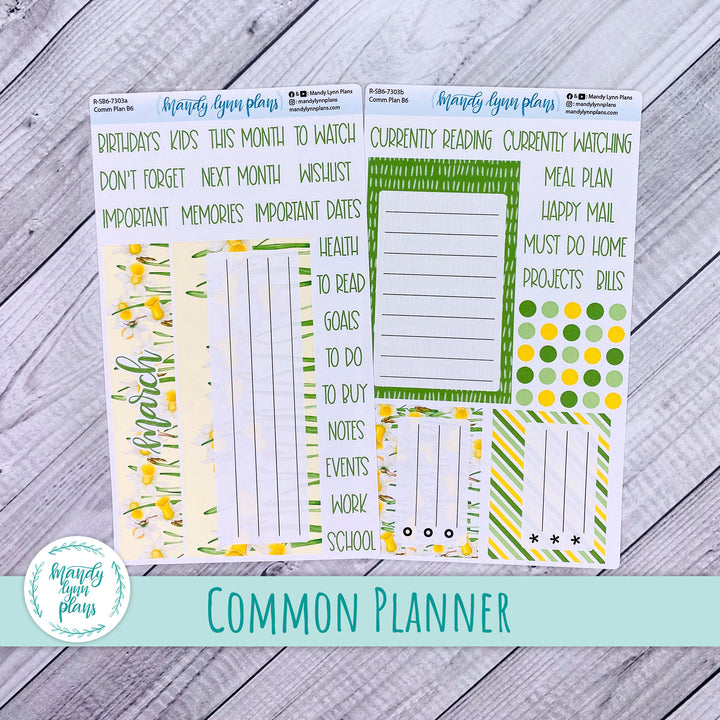 March Common Planner Dashboard || Daffodils || 303