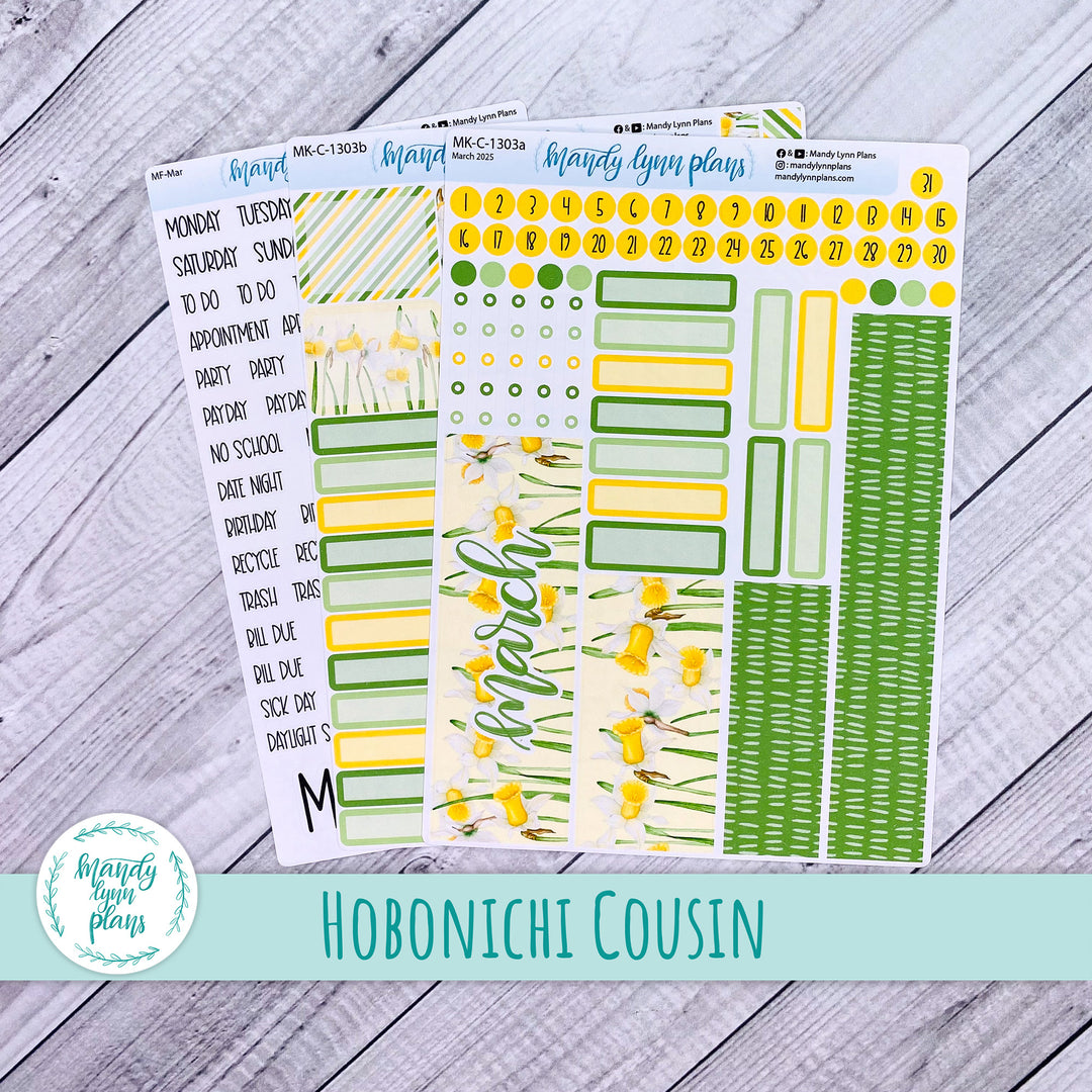 Hobonichi Cousin March 2025 Monthly || Daffodils || MK-C-1303