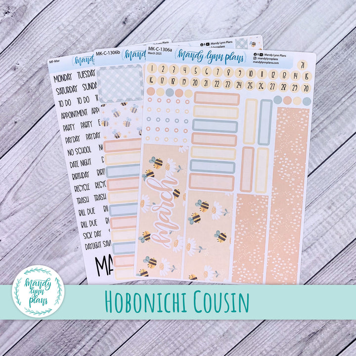 Hobonichi Cousin March 2025 Monthly || Honey Bees || MK-C-1306