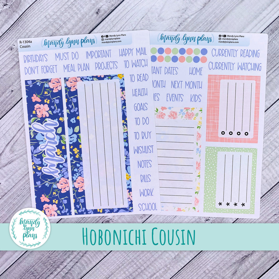 March Hobonichi Cousin Dashboard || Spring Delight || R-1304