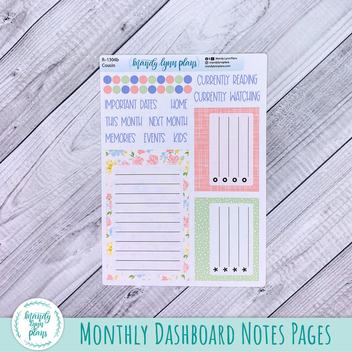 March Hobonichi Cousin Dashboard || Spring Delight || R-1304