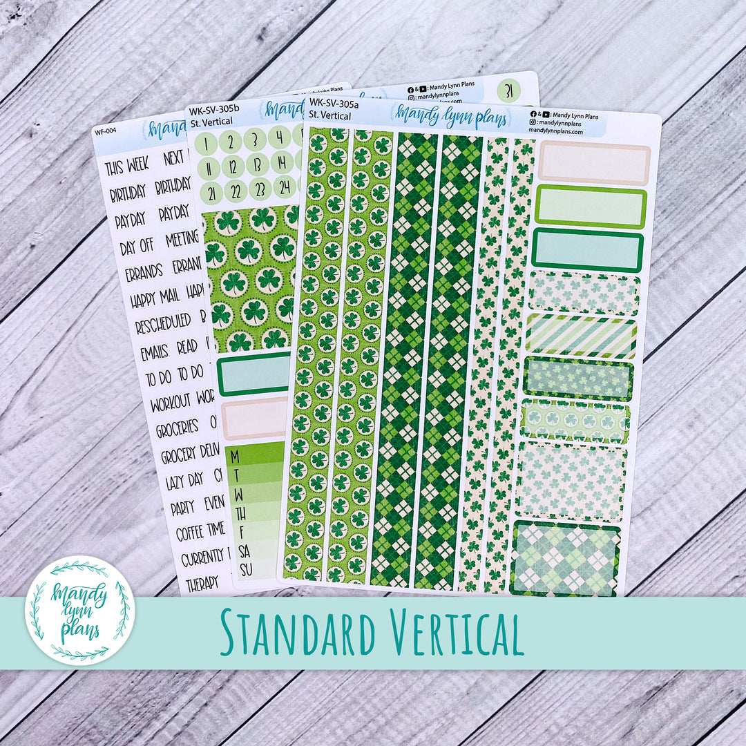 Standard Vertical Weekly Kit || Vintage Shamrocks || WK-SV-305