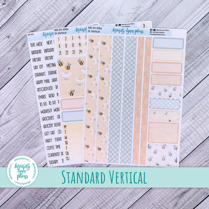 Standard Vertical Weekly Kit || Honey Bees || WK-SV-306