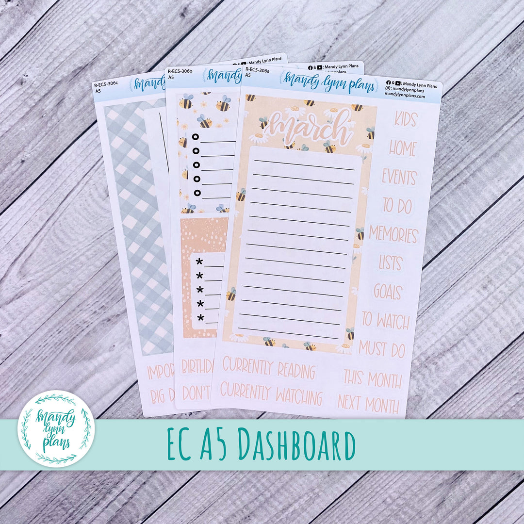 March EC A5 Dashboard Kit || Honey Bees || R-EC5-306