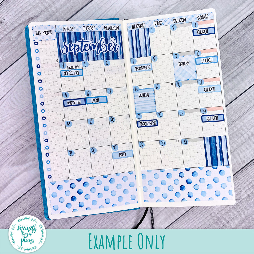 Hobonichi Weeks September 2023 Monthly Kit || Azure Blue || MK-W-2231