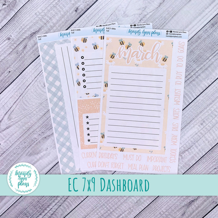 March EC 7x9 Dashboard Kit || Honey Bees || R-EC7-306