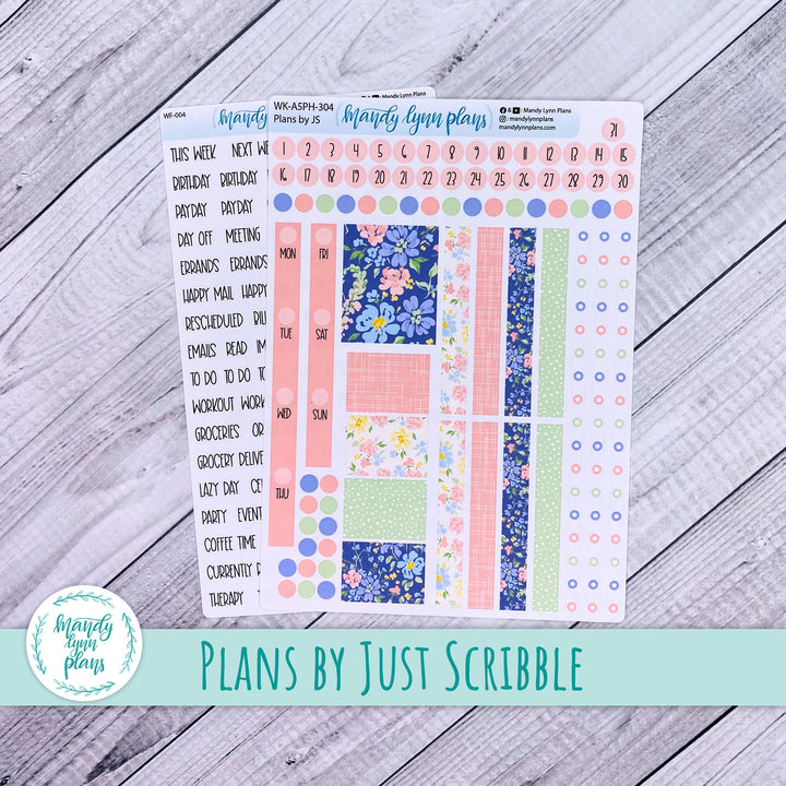 A5 Plans by Just Scribble Weekly Kit || Spring Delight || 304