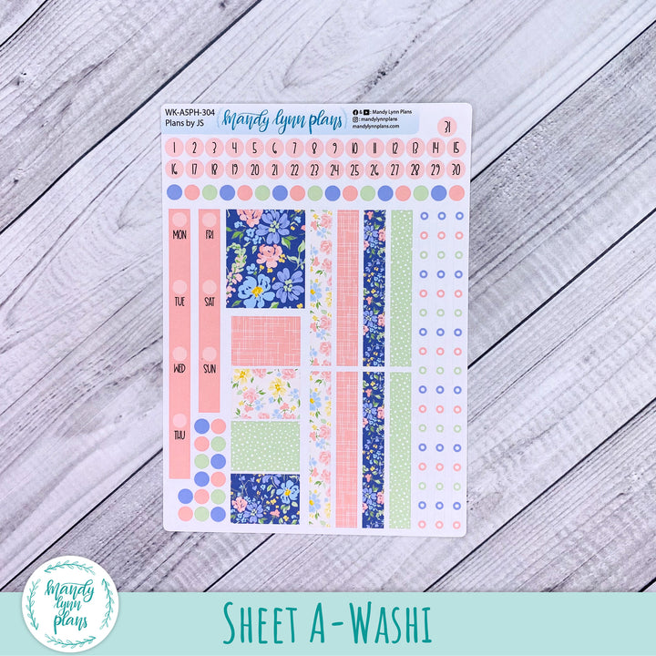 A5 Plans by Just Scribble Weekly Kit || Spring Delight || 304