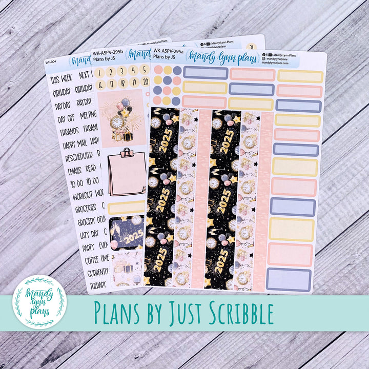 A5 Plans by Just Scribble Weekly Kit || New Year's Party || 295