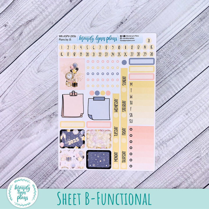 A5 Plans by Just Scribble Weekly Kit || New Year's Party || 295