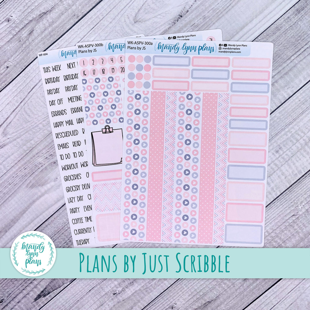 A5 Plans by Just Scribble Weekly Kit || Be Mine || 300