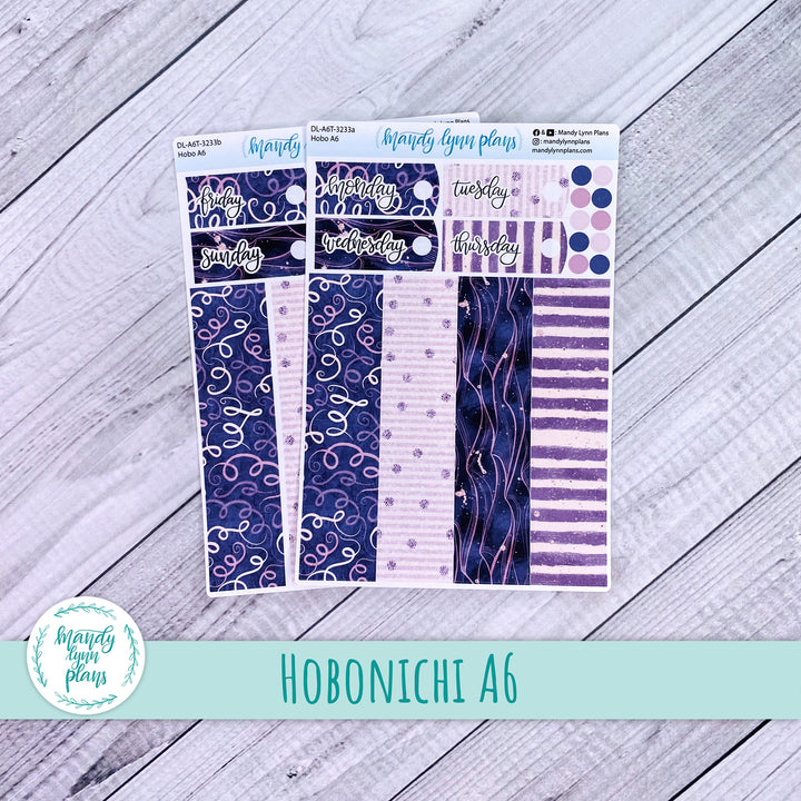 Hobonichi A6 Daily Kit || Purple and Glitter || DL-A6T-3233