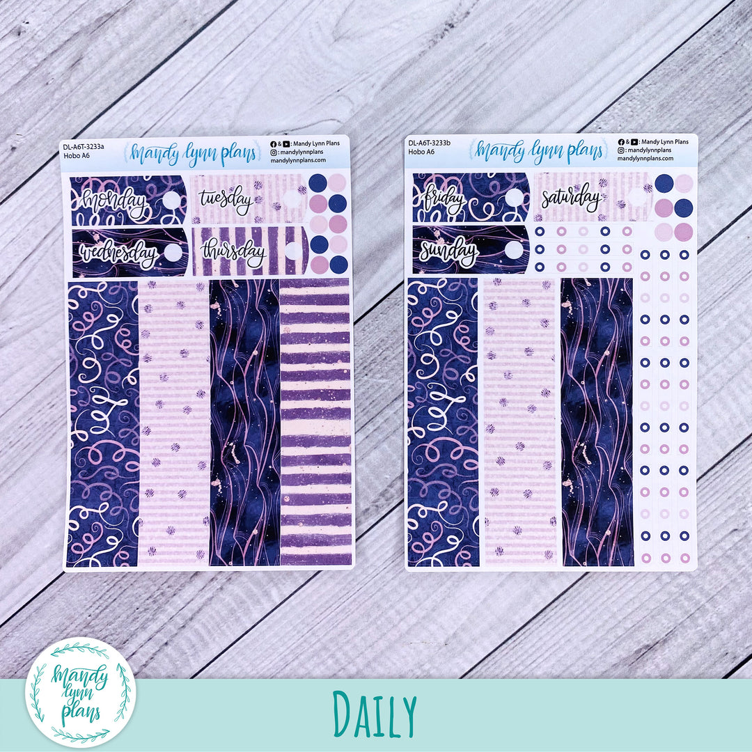 Hobonichi A6 Daily Kit || Purple and Glitter || DL-A6T-3233