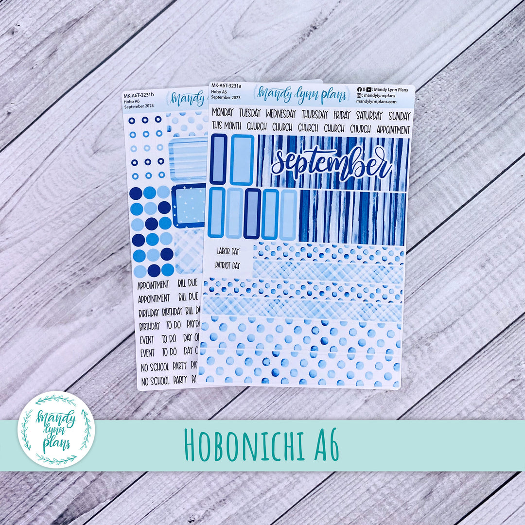 Hobonichi A6 September 2023 Monthly Kit || Azure Blue || MK-A6T-3231