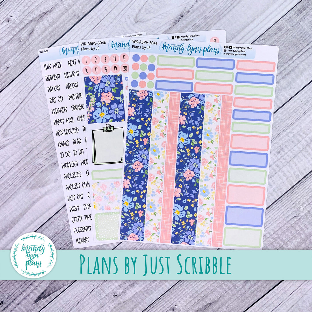 A5 Plans by Just Scribble Weekly Kit || Spring Delight || 304