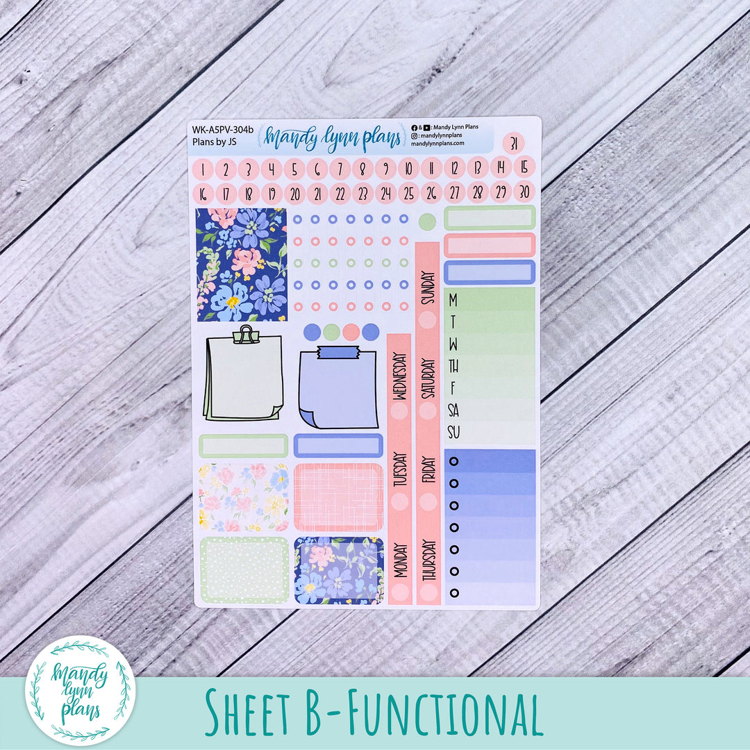 A5 Plans by Just Scribble Weekly Kit || Spring Delight || 304