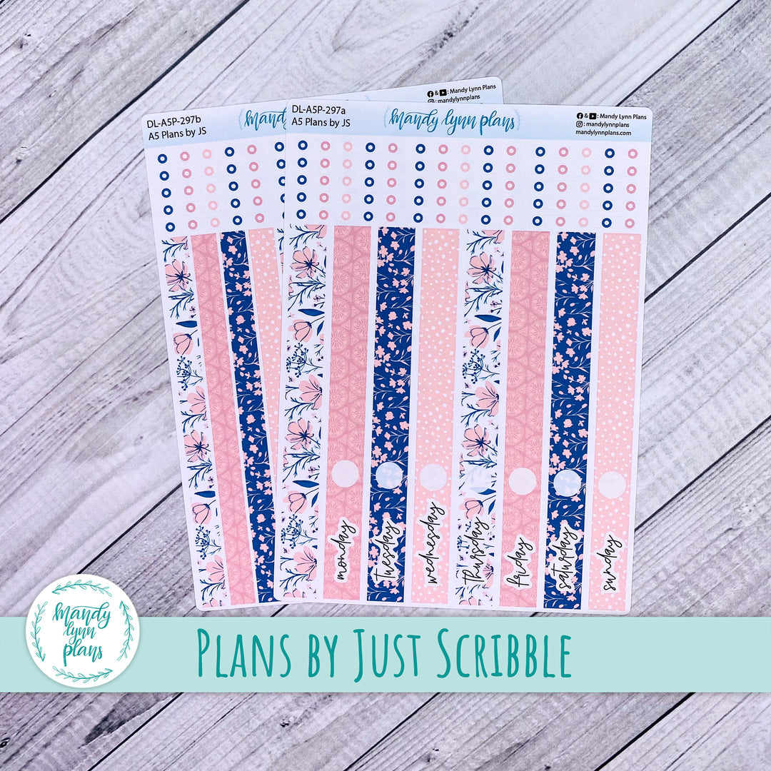 A5 Plans by Just Scribble Daily Kit || Dainty Floral || DL-A5P-297