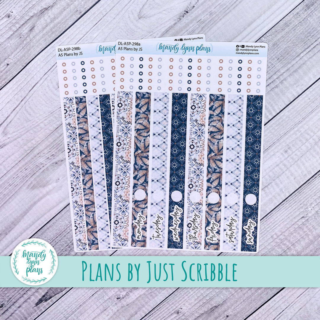 A5 Plans by Just Scribble Daily Kit || Rustic Boho || DL-A5P-298