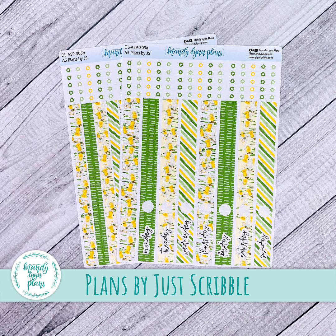 A5 Plans by Just Scribble Daily Kit || Daffodils || DL-A5P-303