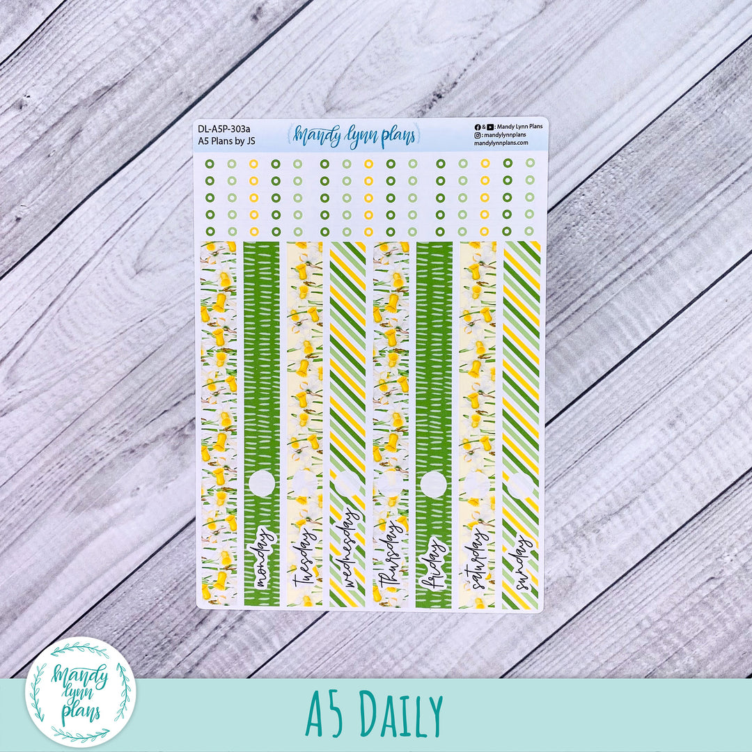 A5 Plans by Just Scribble Daily Kit || Daffodils || DL-A5P-303