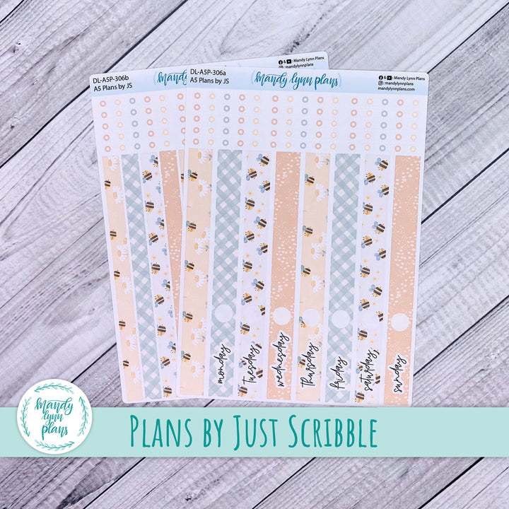 A5 Plans by Just Scribble Daily Kit || Honey Bees || DL-A5P-306