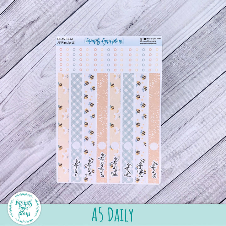 A5 Plans by Just Scribble Daily Kit || Honey Bees || DL-A5P-306