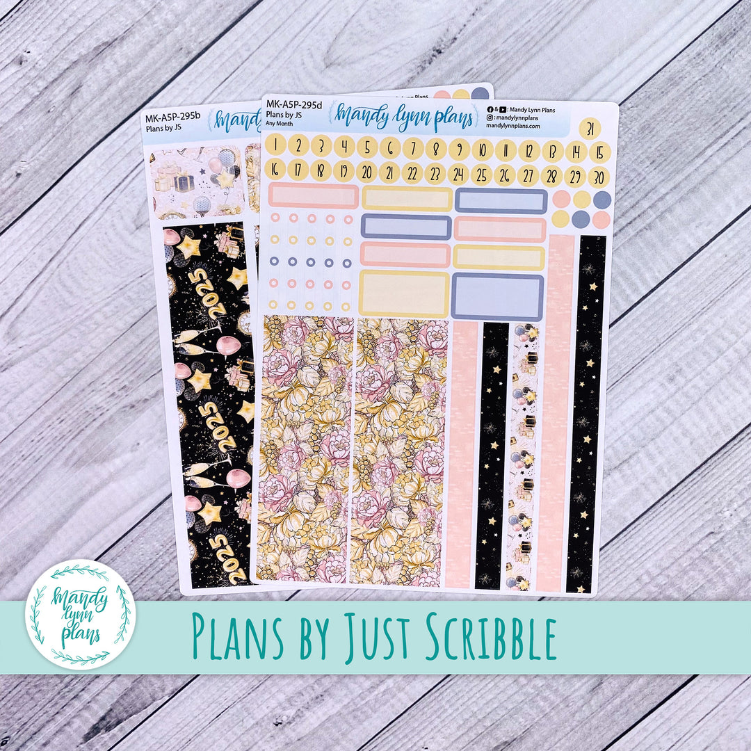 Any Month Plans by Just Scribble Monthly Kit || New Year's Party || MK-A5P-295