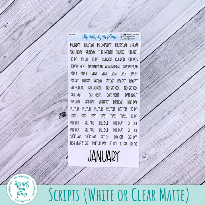 January 2025 Plans by Just Scribble Monthly || Rustic Boho || MK-A5P-298