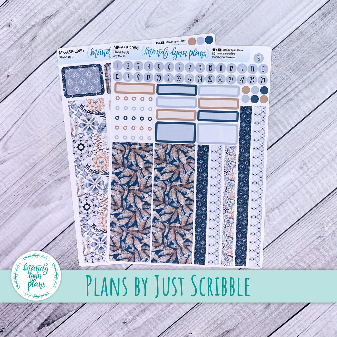 Any Month Plans by Just Scribble Monthly Kit || Rustic Boho || MK-A5P-298