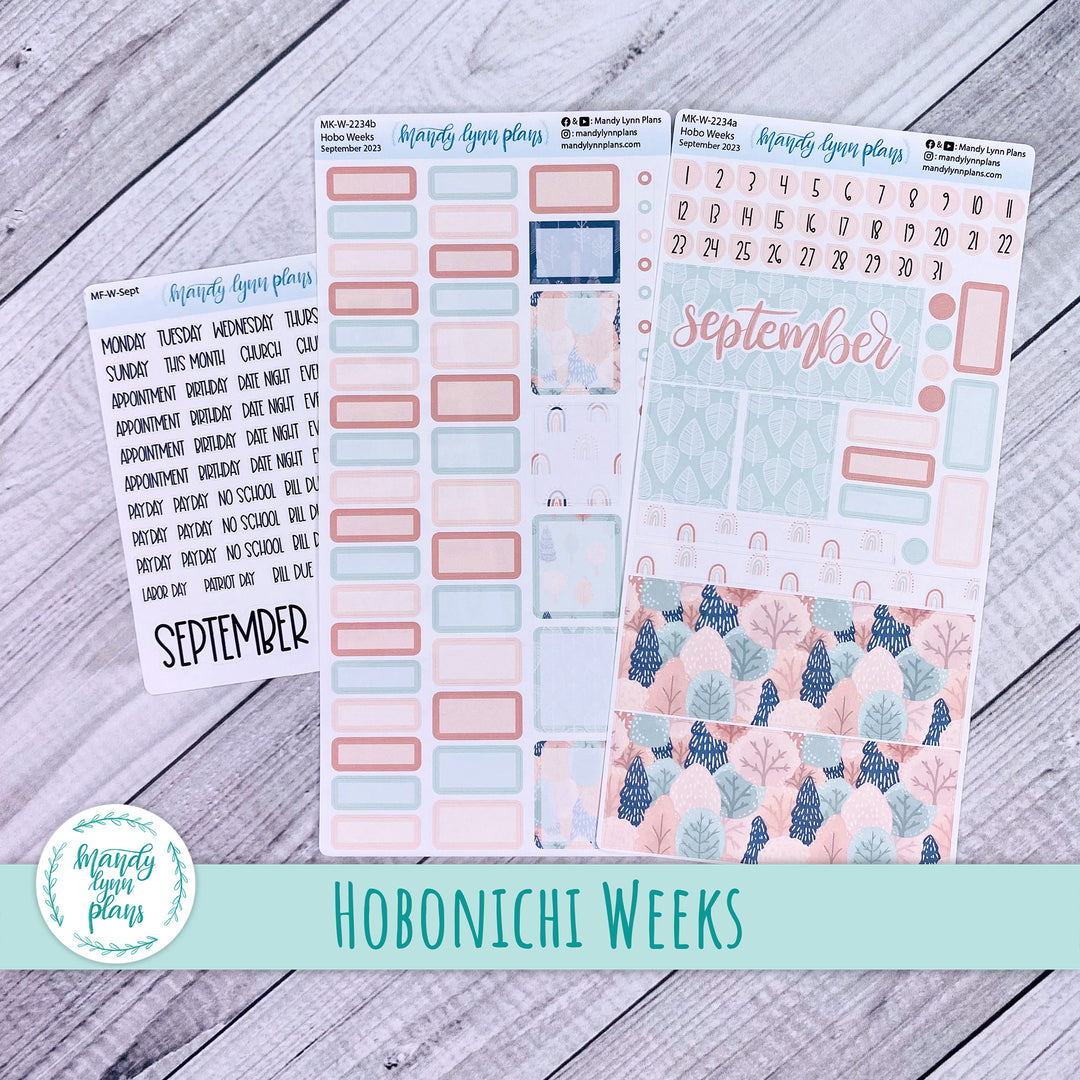 Hobonichi Weeks September 2023 Monthly Kit || Colorful Forest || MK-W-2234