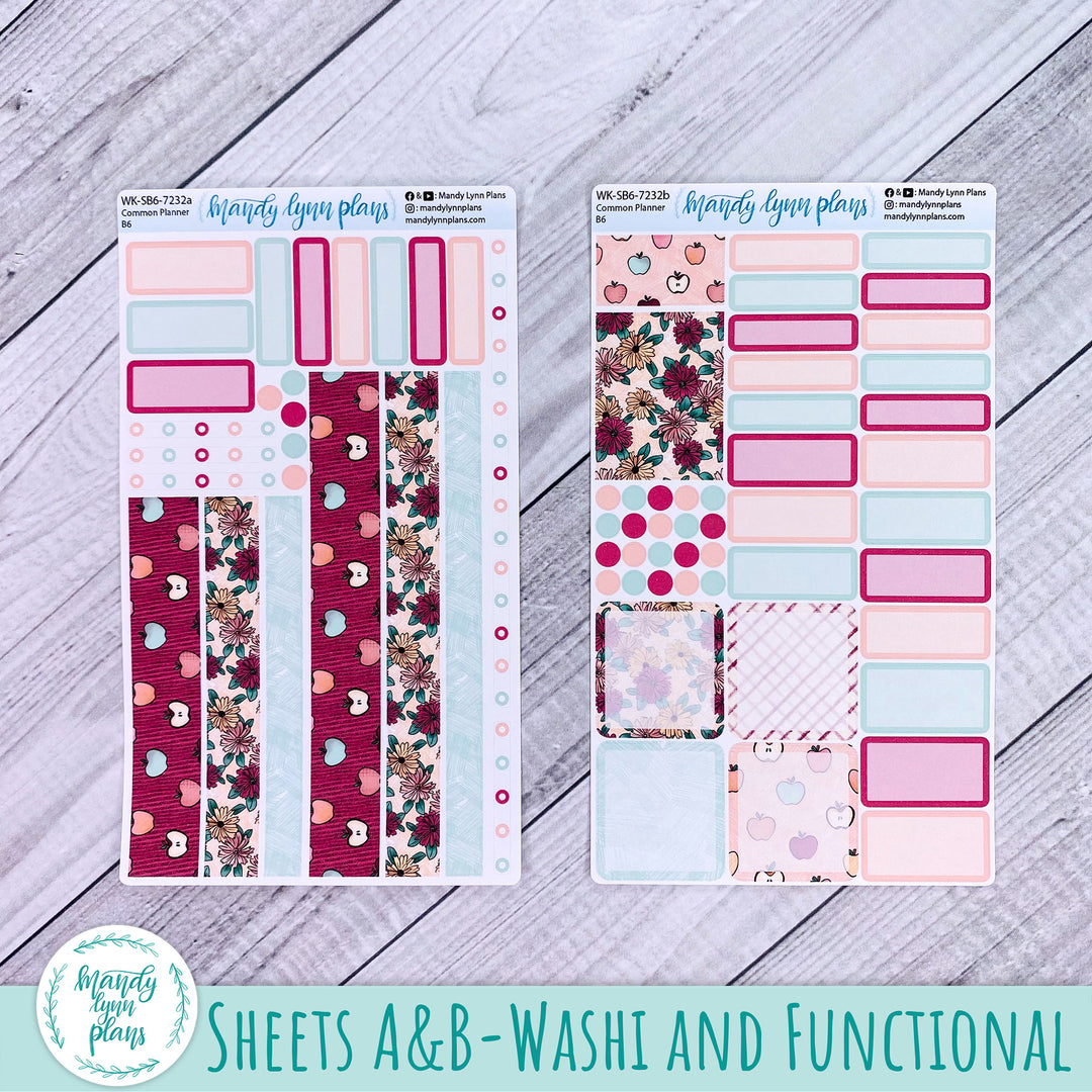 B6 Common Planner Weekly Kit || Apples || WK-SB6-7232