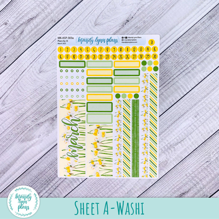 March 2025 Plans by Just Scribble Monthly || Daffodils || MK-A5P-303